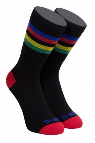 Ponožky D-SOX černé duha 