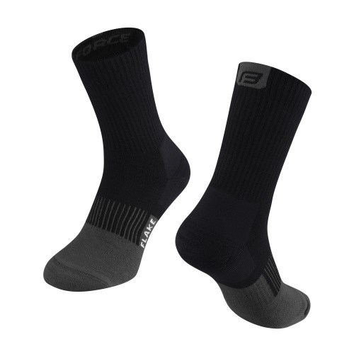 Zimní ponožky FORCE FLAKE černo-šedé 1