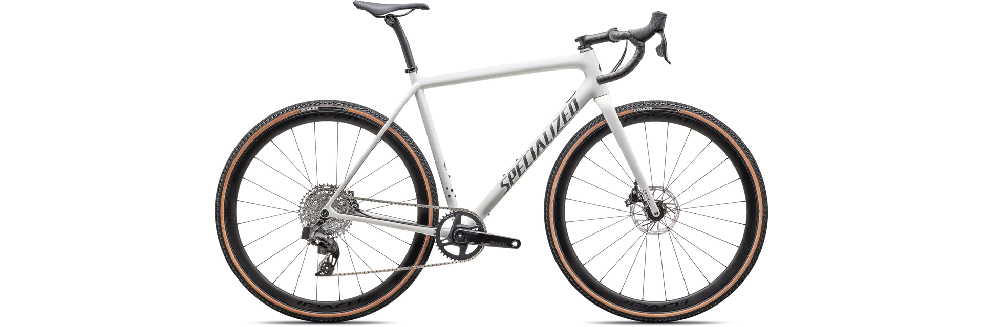 Gravel kolo SPECIALIZED Crux Expert Gloss Dune White / Smoke Liquid Metal 2025 49