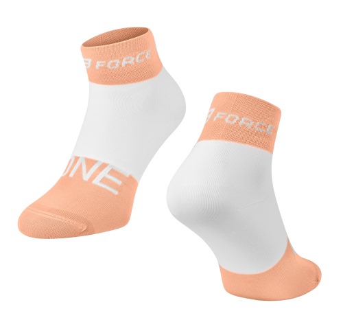 Ponožky FORCE ONE oranžovo-bílé01