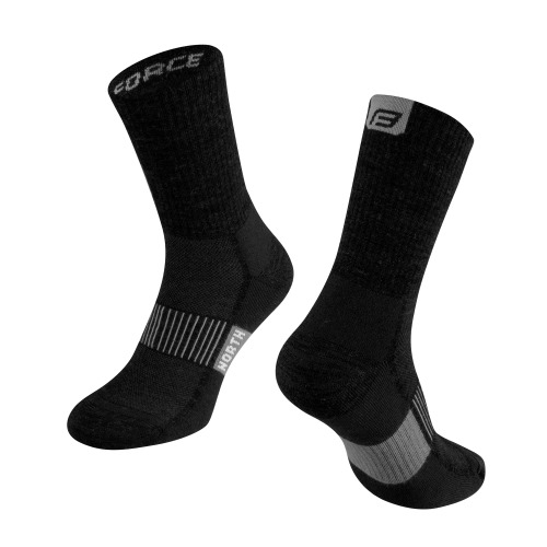 Ponožky FORCE NORTH černo-šedé 1