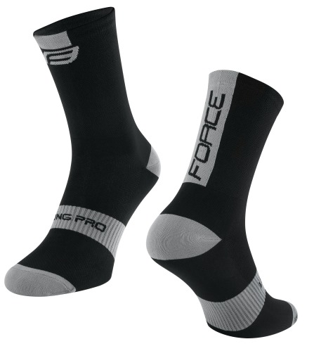 Ponožky FORCE LONG PRO černo-šedé 1