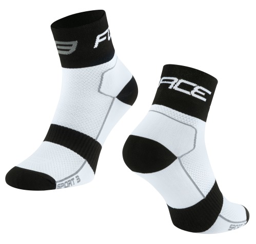Ponožky FORCE SPORT 3 bílo-černé01