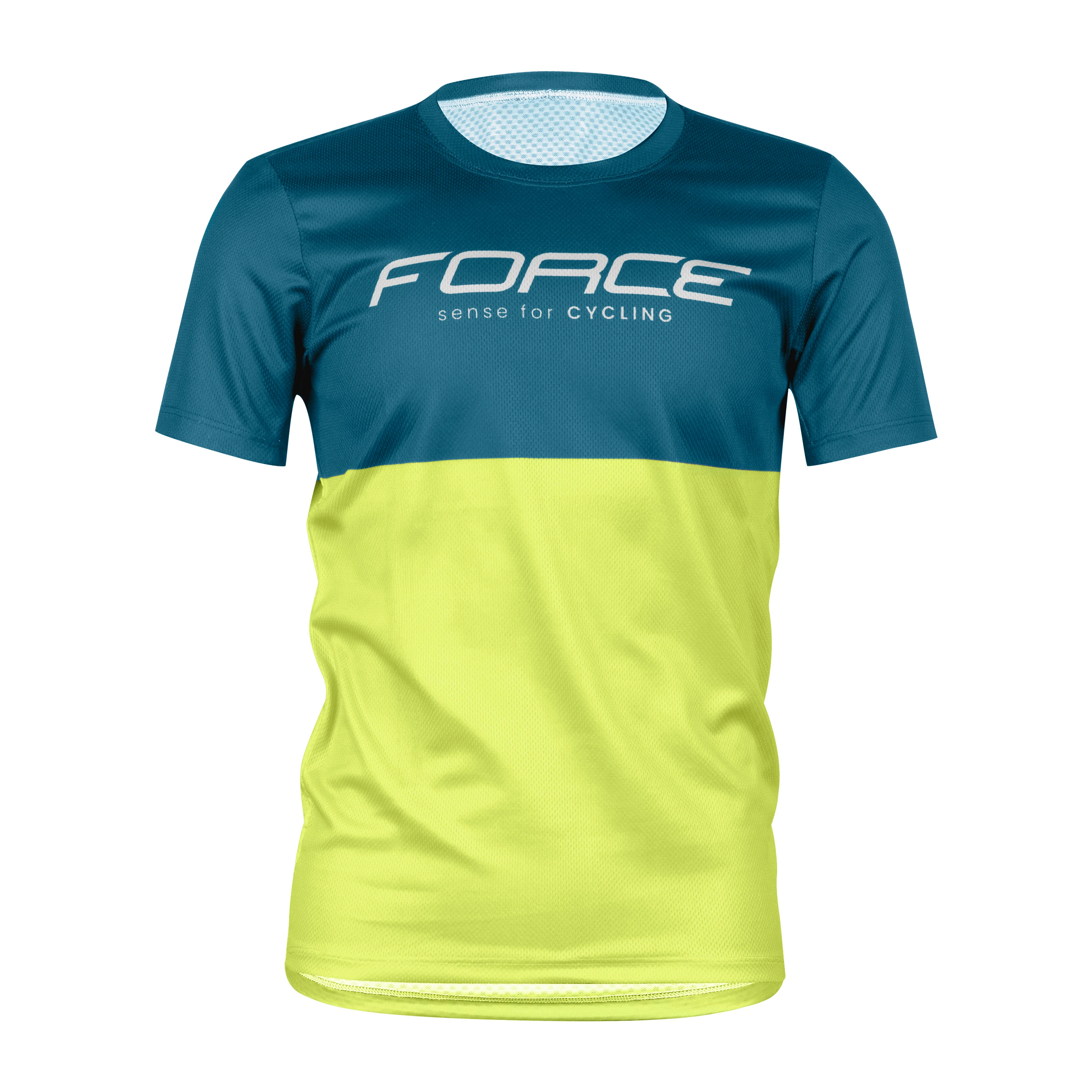 FORCE Dres force kid mtb cheery, modro-limetkový 128-140