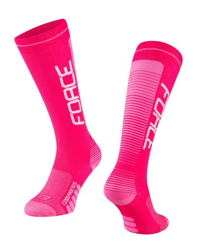 Dámské kompresní ponožky FORCE COMPRESS růžové