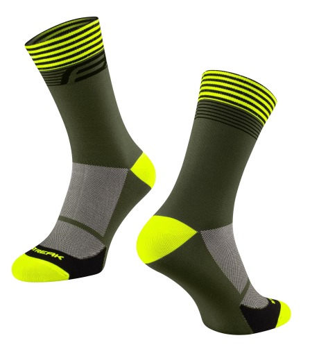 Ponožky FORCE STREAK zeleno-fluo 1