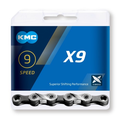 Řetěz KMC X9 9s Silver/Grey 122 článků