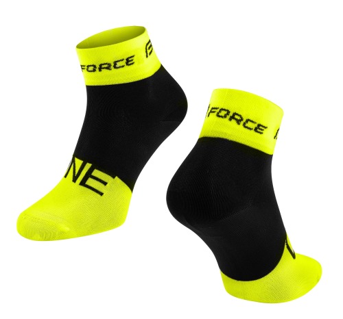 Ponožky FORCE ONE fluo-černé01