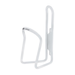 košík láhve FORCE KLAS Al, bílý lesklý (1)