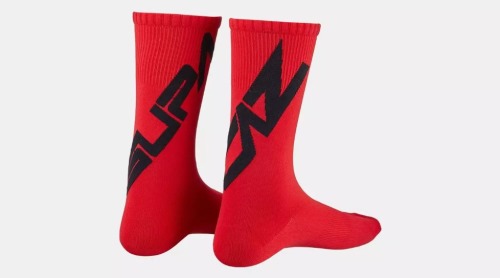 Dámské zimní ponožky SPECIALIZED Supacaz SupaSox Twisted Black/Red