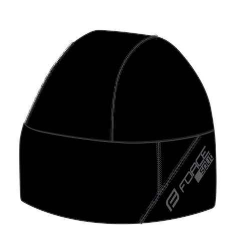 Zimní čepice pod přilbu FORCE SPLIT černá