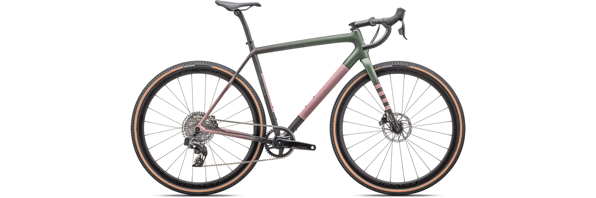 Gravel kolo SPECIALIZED Crux Expert Satin Cypress Metalic / Doppio / Dusky Pink / 2025 61