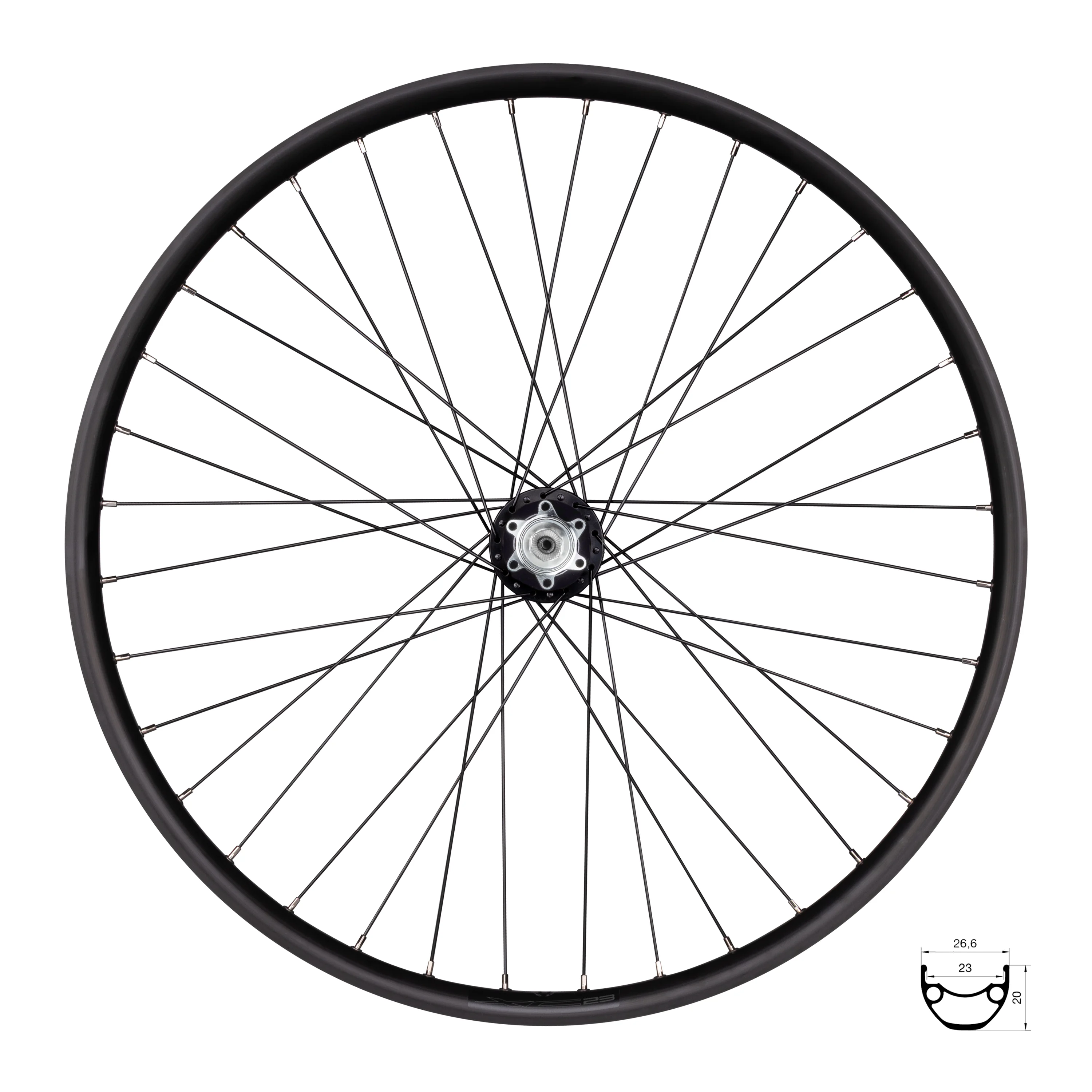 Zapletené kolo force xc 29 disc 6 děr shimano zadní