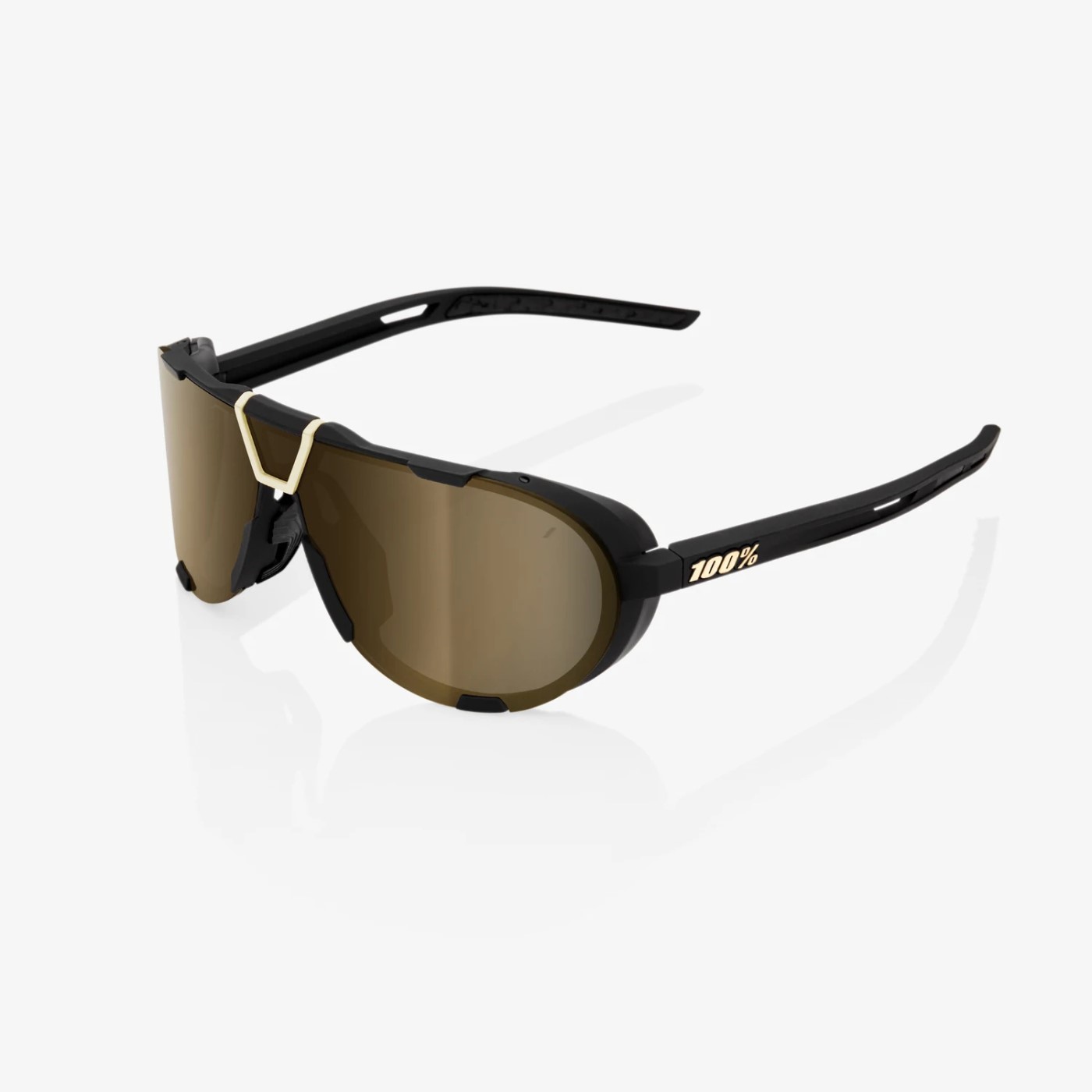 Brýle 100% Westcraft Soft Tact Black/Soft Gold Mirror 1