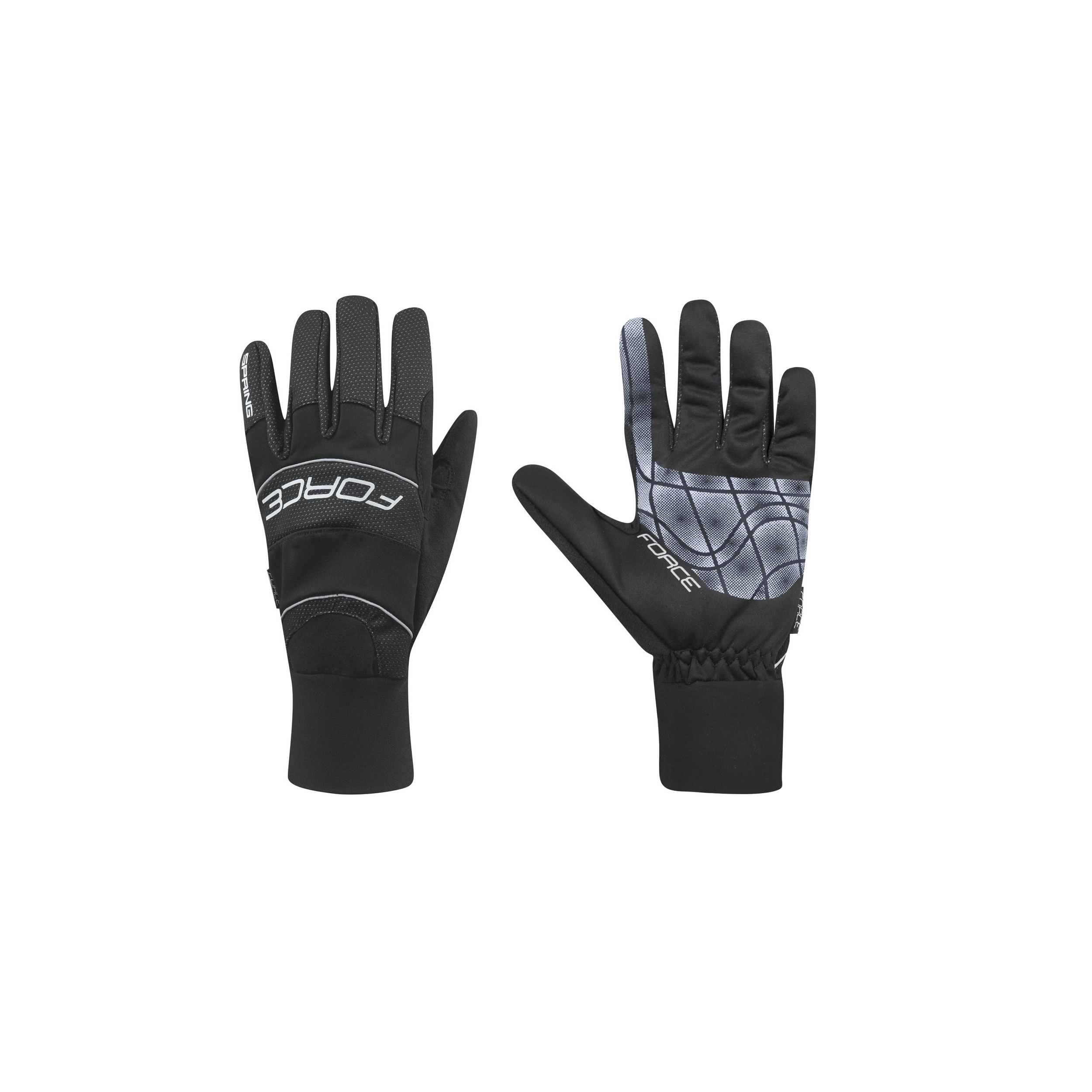 Zimní rukavice FORCE WINDSTER SPRING černé XL