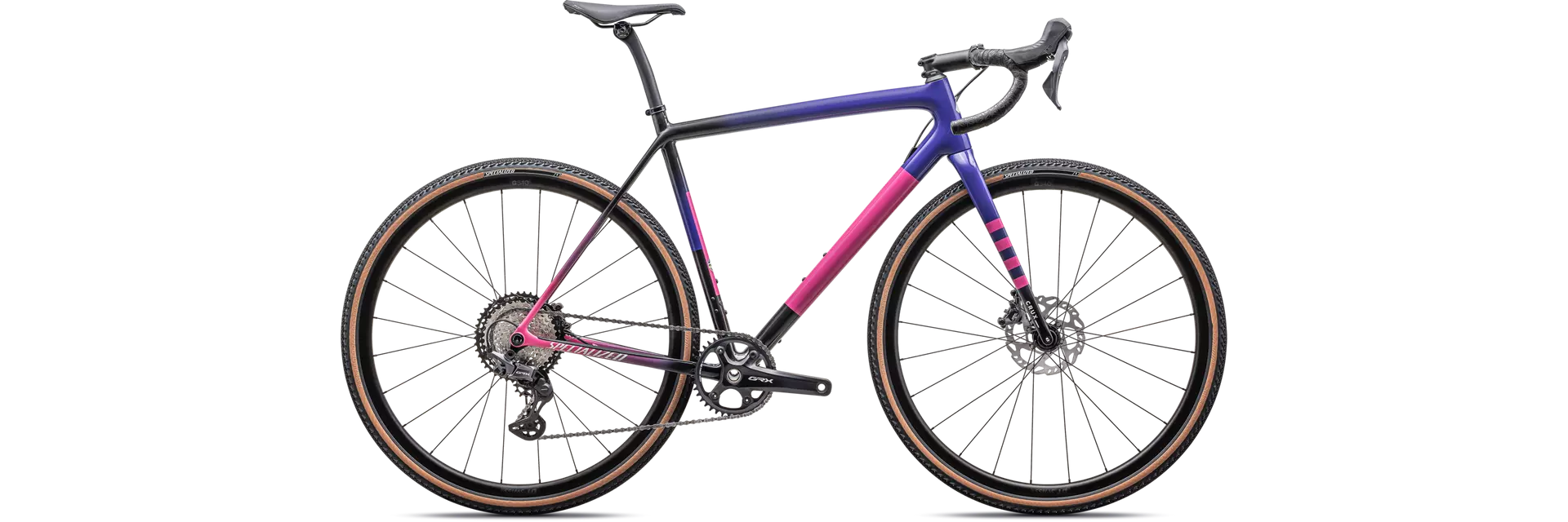 Gravel kolo SPECIALIZED Crux Comp Gloss Carbon / Purple Haze / Rebel Pink / Birch 2025 49