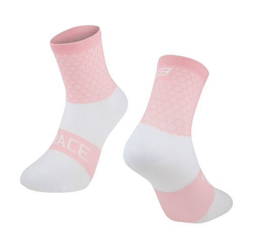 Ponožky FORCE TRACE růžovo-bílé