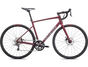 Silniční kolo SPECIALIZED Allez E5 Satin Maroon / Silver Dust / Flo Red