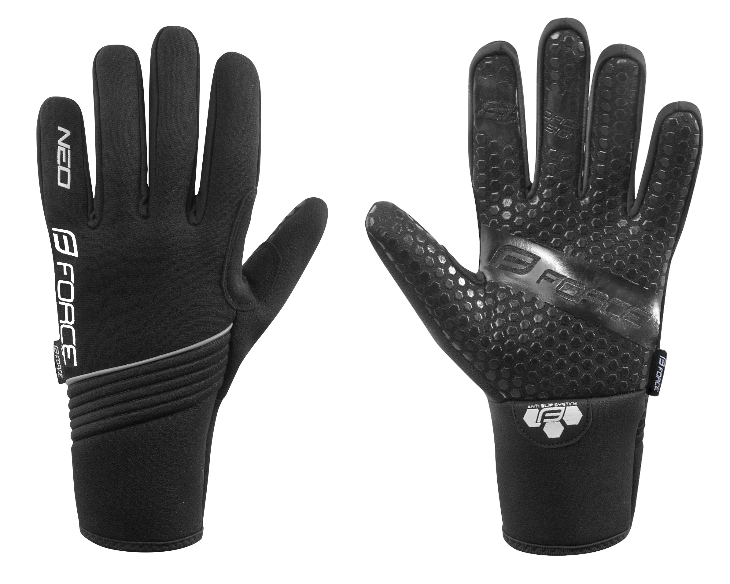 Zimní rukavice FORCE NEO černé XL
