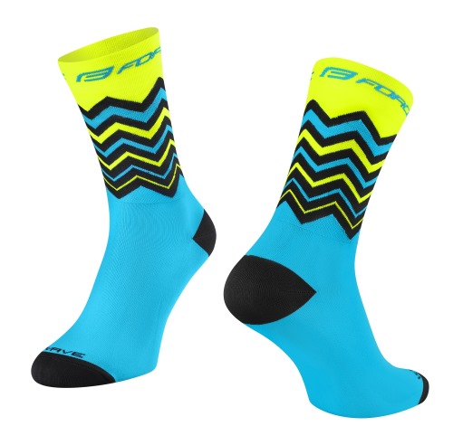 Ponožky FORCE WAVE fluo-modré 1