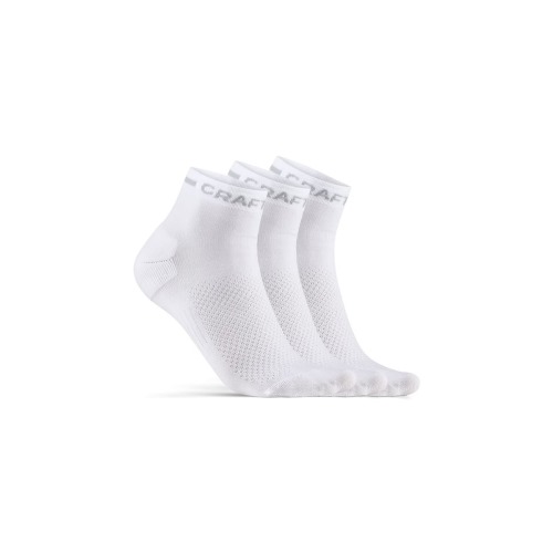 Ponožky CRAFT Core Dry Mid 3-Pack bílé