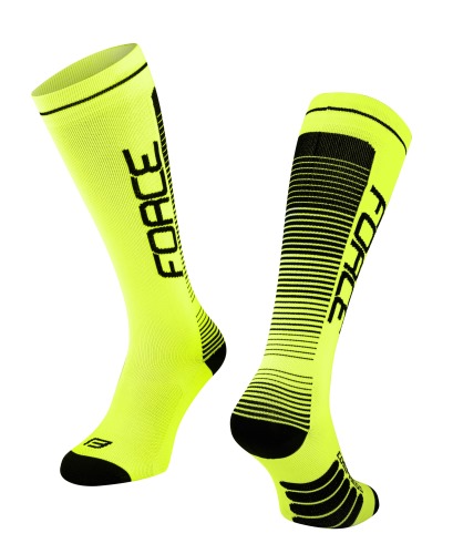 Ponožky FORCE Compress fluo-černé01