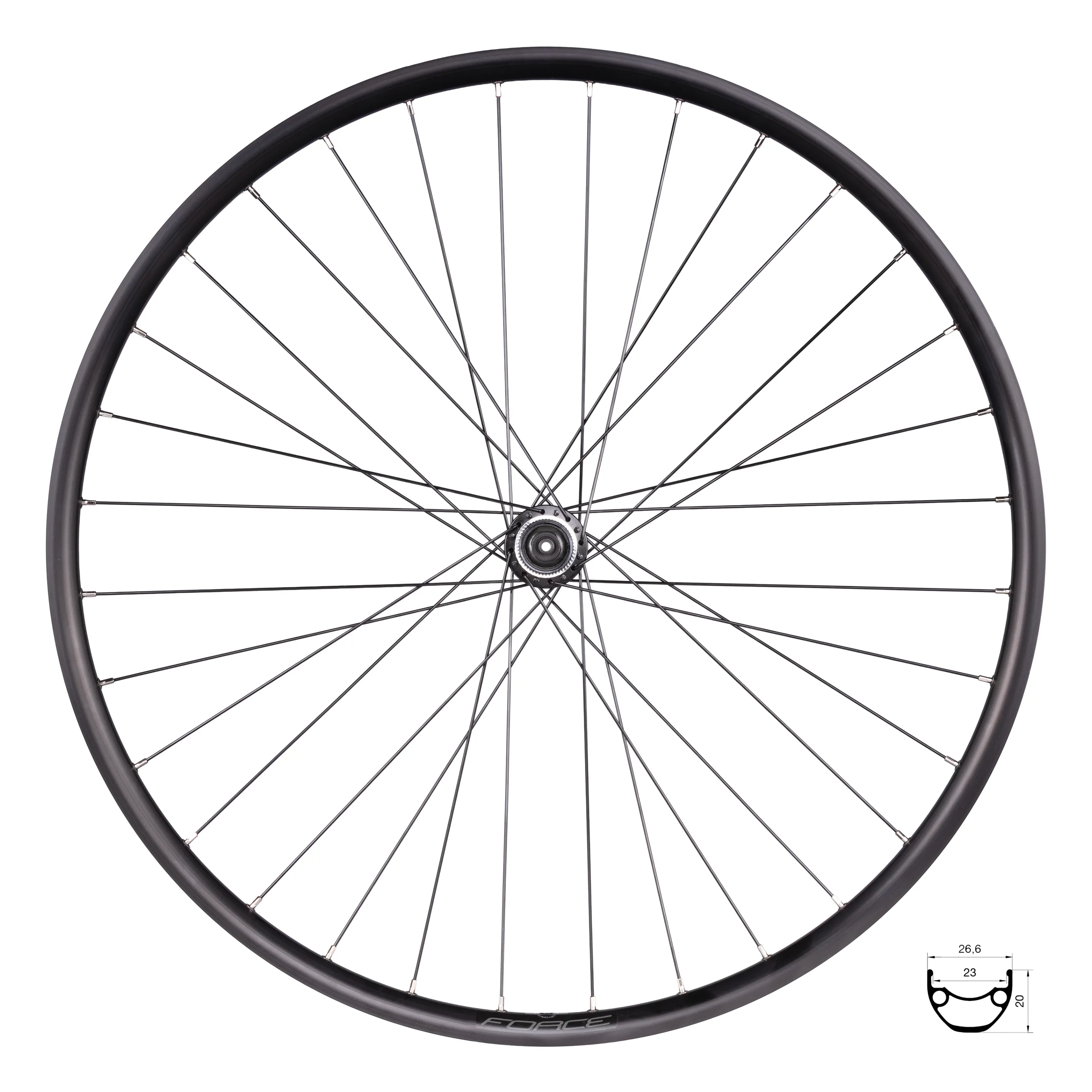 Zapletené kolo přední force xc disc 622x23 tx505-cl 32d