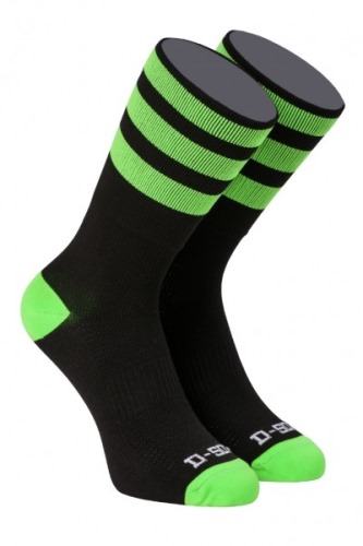Ponožky D-SOX zelený pruh 39-41