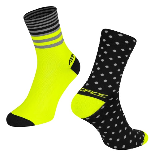 Ponožky FORCE SPOT černo-fluo 1