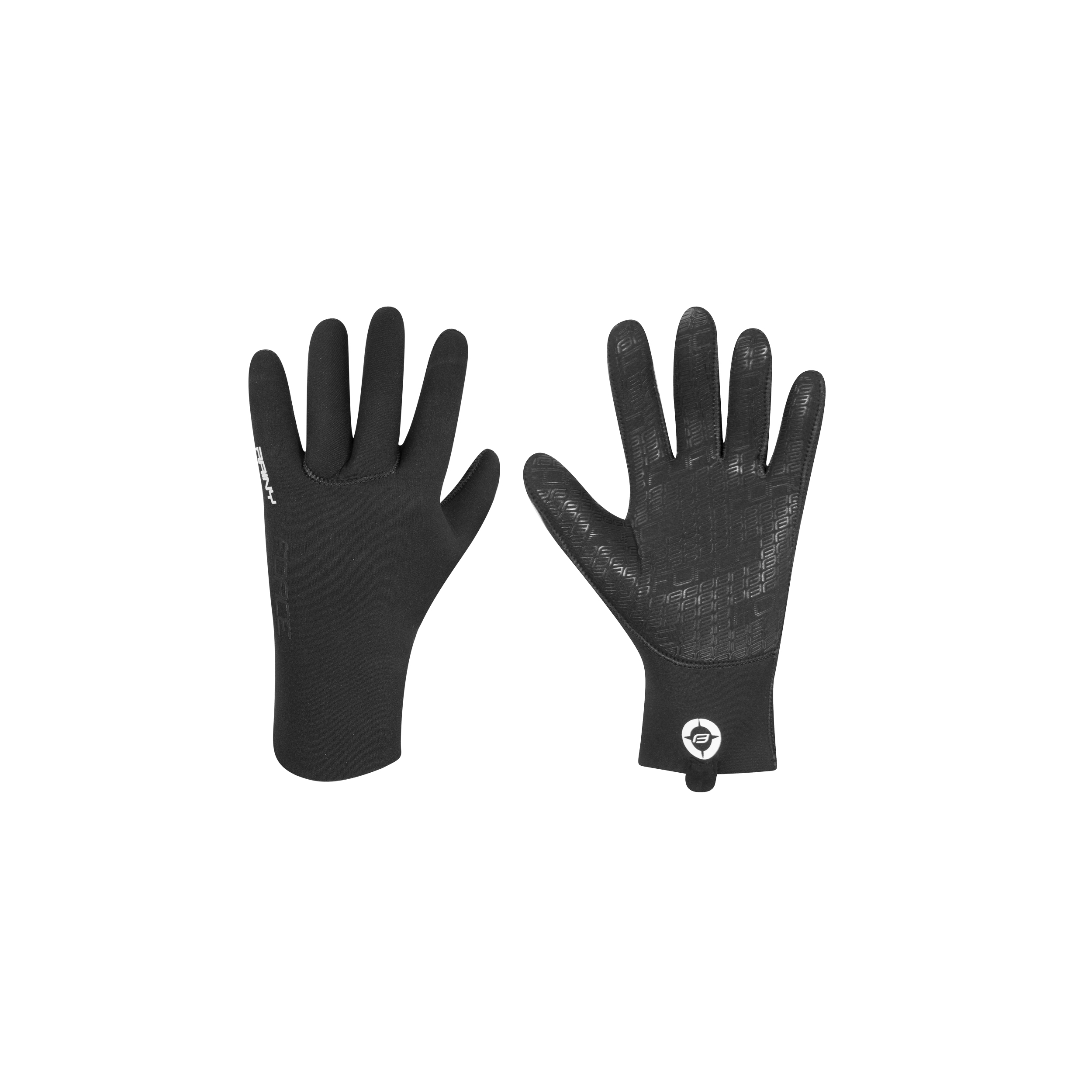 Zimní rukavice FORCE RAINY neoprén černé XL