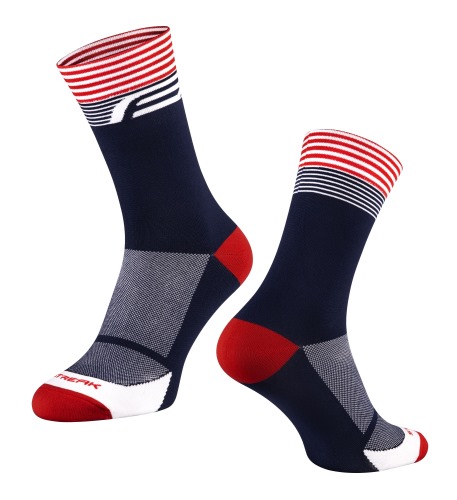 Ponožky FORCE STREAK modro-červené 1