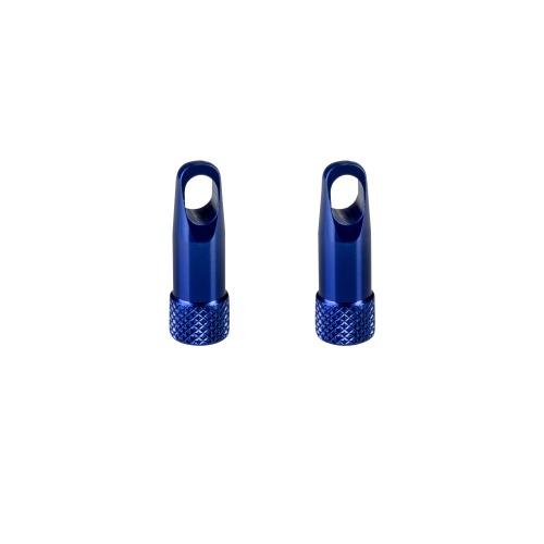 Čepičky galuskového ventilku FORCE hliníkové s klíčem modré 2 ks 1