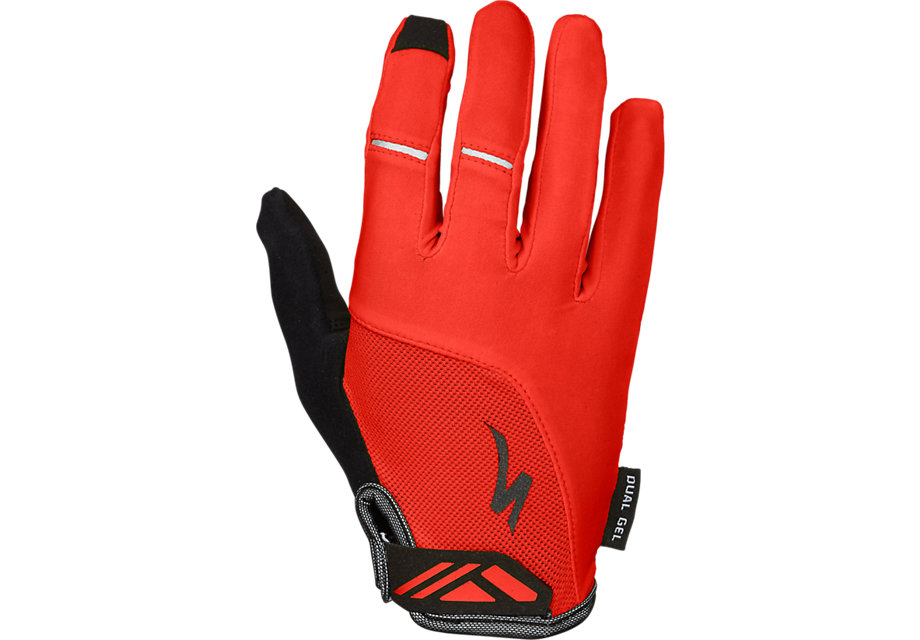 Dámské rukavice SPECIALIZED BG Dual-Gel Long Finger Red L