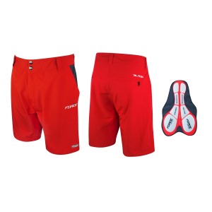 kraťasy F BLADE MTB s odnímatelnou vložkou,červ XS (1)
