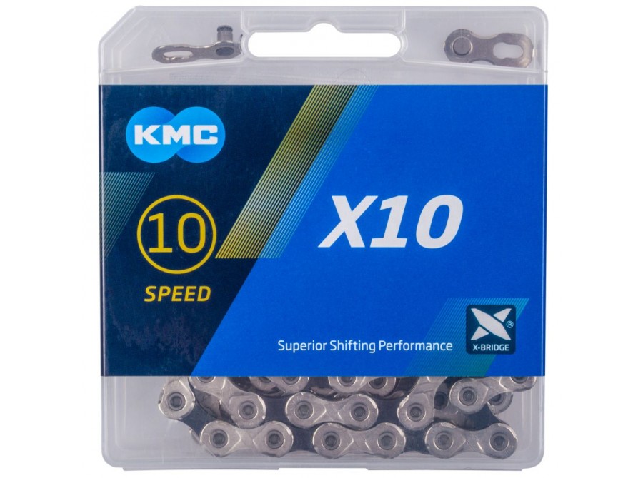 Řetěz KMC X10 Silver/Black 10s 122 článků