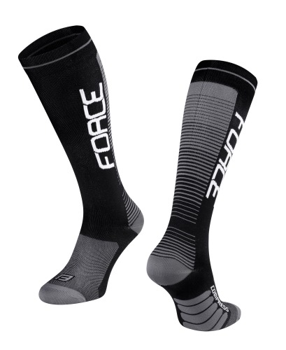 Kompresní ponožky FORCE Compress černo-šedé