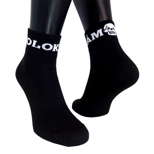 Ponožky MOOSE Kolokrám černá/bílá