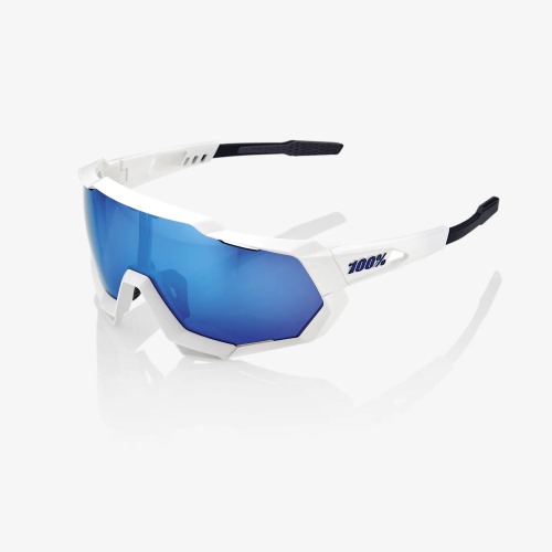 Brýle 100% Speedtrap Matte White Hiper Blue Multilayer Mirror 1