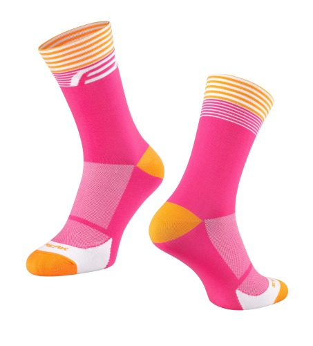 Ponožky FORCE STREAK růžovo-oranžové 1