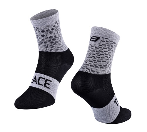Ponožky FORCE TRACE bílo-černé 1