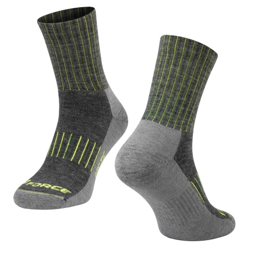 Ponožky FORCE Arctic šedo-fluo žluté 
