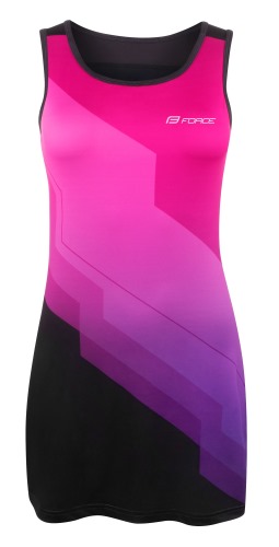 Sportovní šaty FORCE ABBY růžovo-černé 1